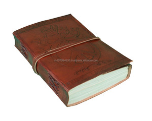 Diario de cuero genuino hecho a mano Triskele diseño celta cuaderno de escritura en relieve diario para Bloc de notas diario para papel en blanco Unisex - Product Image 2