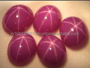 Lot de rubis naturels ronds cabochon, rubis étoilé non traité, pierres précieuses en vrac - Product Image 6