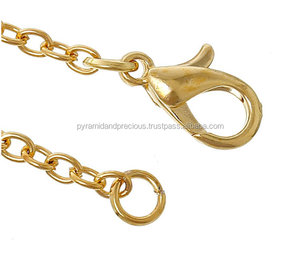 Cadena de Plata de Ley Chapada en Oro con Eslabones Ovalados NanPlanetSilver, Elegantes Accesorios y Componentes para Joyería - Product Image 3