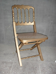 Chaises à salopette pliante en bois blanc, mobilier populaire de jardin d'hôtel, salle à manger, mariage et Banquet, livraison gratuite - Product Image 3