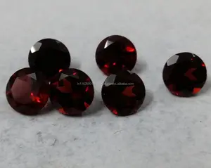 Bulk Gemstone For Jewelry Making Natural Red Color Garnet Loose Round Shaped Faceted Cutting Top Quality All Sizes Available