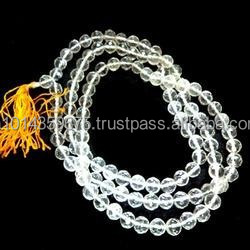 Perles de pierre de quartz en cristal rond blanc en vrac fournitures d'artisanat de fabrication de bijoux en gros - Product Image 3