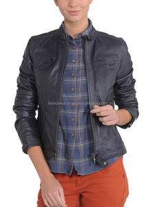 Veste de moto en cuir élégante et confortable pour femme, en toile imperméable matelassée et respirante, idéale pour l'hiver - Product Image 2