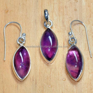 สร้อยคอเงิน925สเตอริ่งพร้อมพลอยอเมทิสต์ชุบทองและเคลือบมือที่มีเสน่ห์สำหรับการหมั้นและวันครบรอบ - Product Image 3