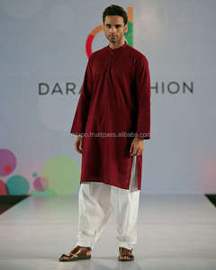 Motifs Kurta blancs pour hommes/Kurta pakistanais hommes/Kurta hommes - Product Image 2