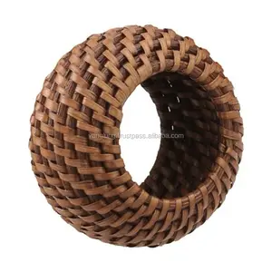 Anéis de guardanapo de rattan, produto barato de alta qualidade, toalha de papel, anel quadrado, suporte de guardanapo feito no vietnã