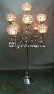 เชิงเทียนสีเงินขนาด9ดวง, เชิงเทียนคริสตัลทรงกลมสำหรับตกแต่งในงานแต่งงานเชิงเทียนโคมไฟและขวดโหลใส่เทียนอื่นๆ - Product Image 3