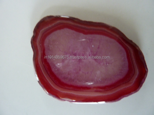 อะเกตดรูซี่ธรรมชาติแบบแผ่น คาโบชอง หินหลวมหลากสี  ผ่านการบำบัดตามธรรมชาติ  มีเอฟเฟกต์แสง  ขายส่ง ปรับแต่งได้ - Product Image 3