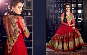 ชุดเดรสผ้า Georgette ชุดเดรสยาว anarkali salwar สำหรับผู้หญิงอินเดียชุดปาร์ตี้ - Product Image 4
