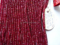 Perles Rondes Facettées en Grenat Rouge Pierre Naturelle Certifiées par un Certificat Tierce Partie pour la Fabrication de Bijoux