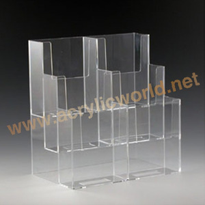 Exhibidor de Folletos Acrílico de Múltiples Niveles, Soporte de Exhibición de Literatura de Varios Niveles para Oficina y Comercio Minorista - Product Image 3