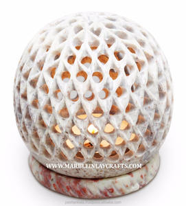 Hermoso soporte de vela de esteatita Natural hecho a mano Color Natural forma redonda vela usada Decoración de mesa de cena - Product Image 1