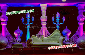 เวทีงานแต่งงานแบบเอเชีย ตกแต่งด้วยคริสตัลสีทอง สวยงามทันสมัย สำหรับงานเลี้ยงฉลองแต่งงาน ตกแต่งเวทีงานอีเว้นท์ในแมสซาชูเซตส์ - Product Image 6