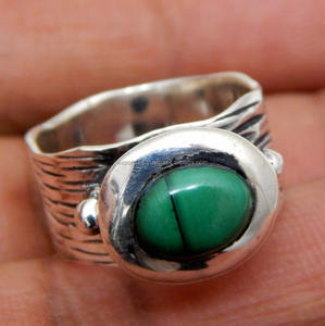 แหวนเงินอัญมณีมรกต925แหวนเงินสเตอร์ลิงเครื่องประดับแหวนหมั้นแต่งงานสำหรับผู้หญิง - Product Image 1