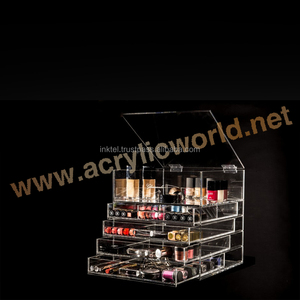 Usine injection nouveau style acrylique organisateur cosmétique affiche/acrylique maquillage ensemble organisateur vitrines - Product Image 3