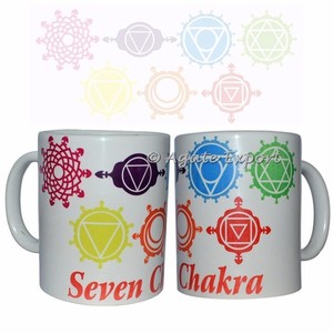 Cristaux naturels en gros de haute qualité, agate à sept chakras imprimée sur tasse pour la guérison - Product Image 3