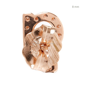 JI-pendientes de tuerca con iniciales de oro de 18k y letras del alfabeto, diamantes SI1, disponible en todos los metales, amarillo, rosa y blanco - Product Image 2