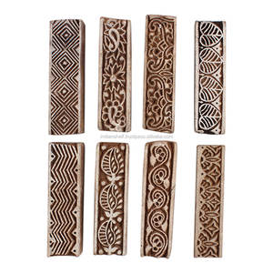 Vintage Mix <b>Wooden</b> Printing <b>Blocks</b> for Textile Printing Wholesaler On INDIANSHELF WB-2239 - Product Image 1