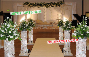 Pilares romanos de boda con cristal, pilares de columna de boda soutian, pasarela de boda india, pilares pequeños - Product Image 5