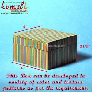 Caja decorativa de joyería de madera hecha a mano con forma personalizada India - Product Image 6