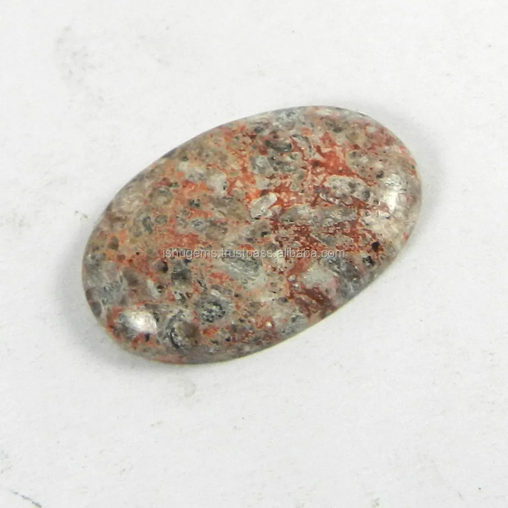 Csja — Cabochon ovale en peau de léopard, jaspe 3.26 gms, pierres pour bijoux IG1422, 18x27mm