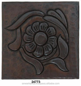 Azulejos de decoración del hogar con diseño de flores de cobre antiguo - Product Image 2