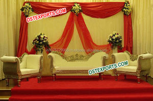 Conjunto de muebles de madera para decoración de boda musulmana, conjunto de sofá italiano, real, Asia - Product Image 5