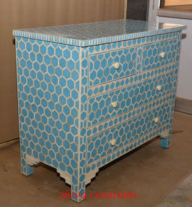 ตู้ลิ้นชักอเนกประสงค์ทำด้วยมือสไตล์อินเดียสำหรับห้องนั่งเล่นห้องครัว - Product Image 2