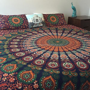 Mandala Indian Duvet Cover Double Bed Sheet Set 2 Pillowcases Quality Bohemian Bedding for Home Decor Hotel Hippie <b>Quilt</b> <b>Throw</b> - Product Image 1