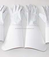 Gants de tambour en cuir de chèvre blanc perlé, design OEM hautement personnalisé, pour cérémonies pakistanaises, sports d'hiver