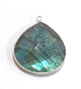 แฮนด์เมด Labradorite พลอย925เงินสเตอร์ลิงฝาเชื่อมต่อ - Product Image 1