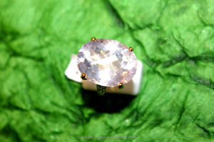 14 Carat Yellow Gold <b>Rose</b> <b>Quartz</b> Gemstone Women's Wedding Engagement <b>Ring</b> Bar Setting Jewelry Party Anniversary Gift Unique - Product Image 5