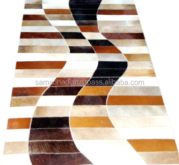 Best Selling Modern Design Cowhide Leather Carpet Tiles