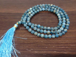 Dernière Apatite Gland Collier Mala, 108 Perle Mala, Pierre Naturelle Bijoux-Jap Mala- - Product Image 2