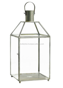 Metal Black <b>Lantern</b> with Glass <b>Small</b> - Product Image 2
