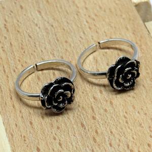 Anillos de plata de ley 925 con forma de flor, joyería fina hecha a mano - Product Image 6