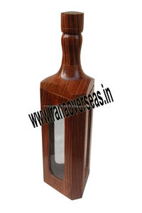 Botella de vino de madera para restaurante, Hotel, cafetería, Bar, boda y hogar, color marrón - Product Image 2