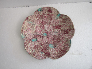 Vietnam lacquer dish in flower shape for Decoration - Product Image 2