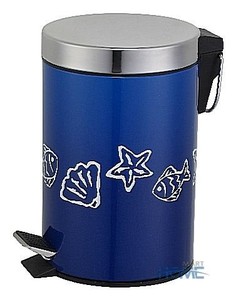 ถังขยะทรงกลมสีดำแบบเหยียบ สแตนเลส พร้อมตะกร้าด้านในแบบ PP ดีไซน์เรียบง่าย สำหรับห้องนั่งเล่น - Product Image 3