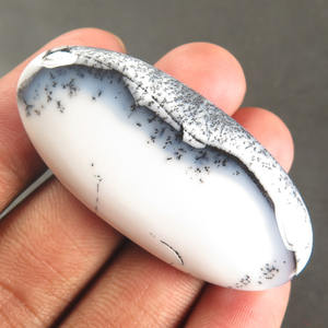 Pierre précieuse en agate dendritique naturelle à 100%, cabochon - Product Image 4
