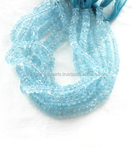 Perles de topaze bleue facettées - Product Image 5