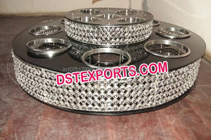 Centro de Mesa Giratorio de Metal con Diseño de Lazy Susan para Bodas, con Color y Tamaño Personalizados para Decoración de Eventos - Product Image 2