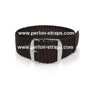 Bracelet de montre en nylon Perlon noir haut de gamme de qualité supérieure avec boucle durable et boîtier de bande Pièces de montre de qualité supérieure pour montre Wells - Product Image 4