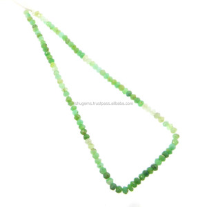 ลูกปัด chrysoprase เหลี่ยมยาว14นิ้วลูกปัดอัญมณีสีเขียว5มม. สำหรับการทำเครื่องประดับ - Product Image 3
