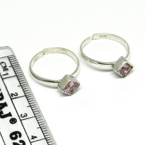 Design exotique!! Bague d'orteil en argent Sterling 925 CZ rose, bijoux en argent, vente en gros, bagues d'orteils en pierre précieuse - Product Image 6