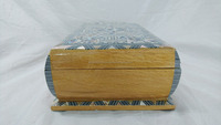 Boîte à bijoux en bois égyptien ZAHEREEN J46 avec mosaïque en nacre égyptienne, style Bombe Bombay