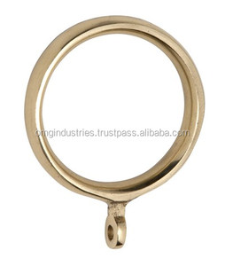 Omg Industries Polished Brass 38 mm Ring Solid <b>Curtain</b> Pole <b>Track</b> & Accessory - Product Image 2