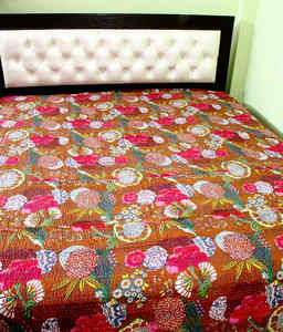 Tropicana Kantha Jeté Indien Nouveau Fruit Imprimer Kantha Couvre-lit - Product Image 2