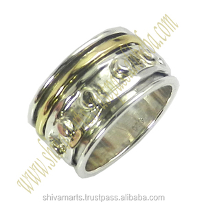 สินค้าขายดีที่สุดเครื่องประดับเงินธรรมดา925แหวนสปินเนอร์เงินสเตอร์ลิงทำด้วยมือเครื่องประดับแหวนเวอร์เมียลนิรันดร์ - Product Image 3