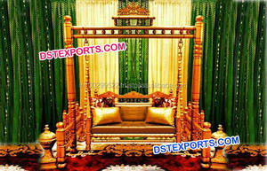 Columpio de boda de Oro Negro real Columpio DE BODA indio Columpio DE BODA Columpio de madera al por mayor del Reino Unido Configuración de columpio Jhula Australia - Product Image 6